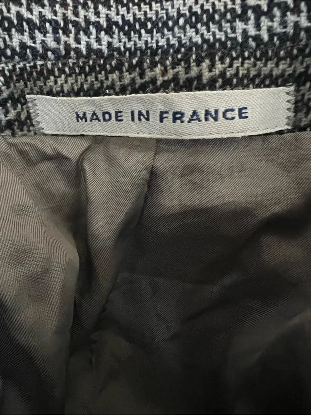 Vintage Yves Saint Laurent Light Grey Plaid Blazer Sport Coat Jacket Size Small